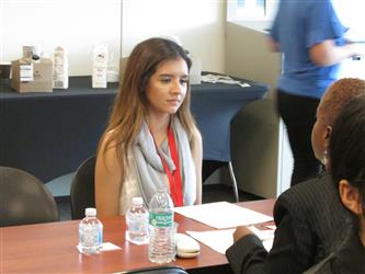 Student Interviews at the Career Fair for the Business Technology Academy students