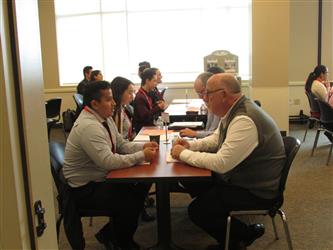 Student Interviews at the Career Fair for the Business Technology Academy students