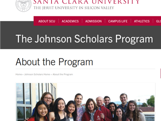 Johnson Scholars Santa Clara University